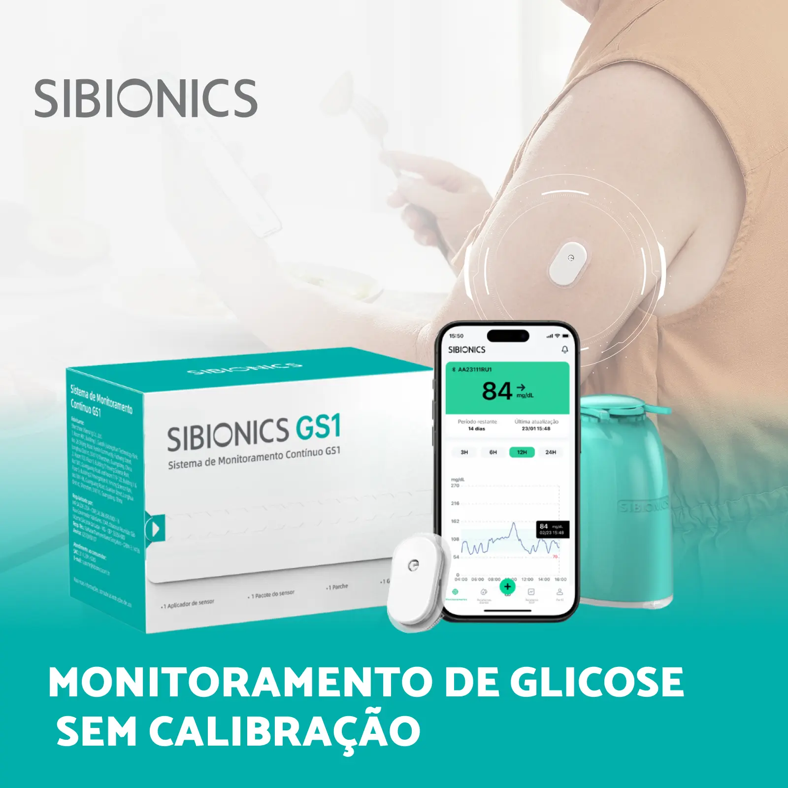 SIBIONICS CGM GS1 - Sistema de monitoramento contínuo de glicose 7